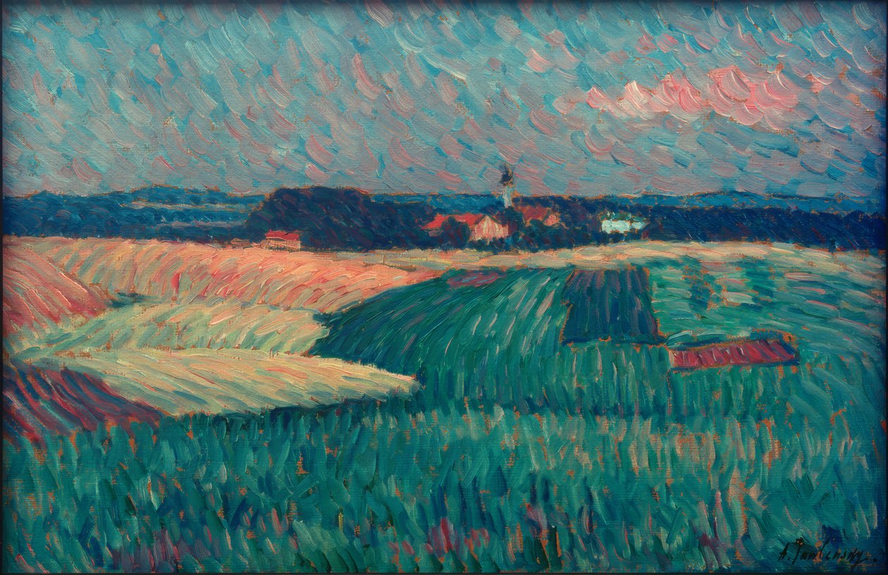 Villaggio in Baviera (Wasserburg / Kirch-Eisselfing) da Alexej von Jawlensky
