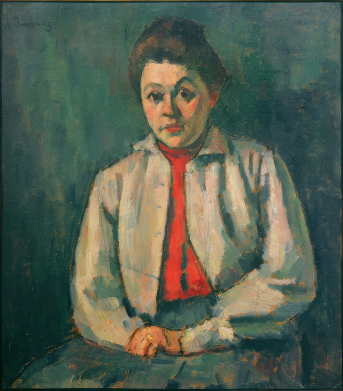 Helene con gilet rosso da Alexej von Jawlensky