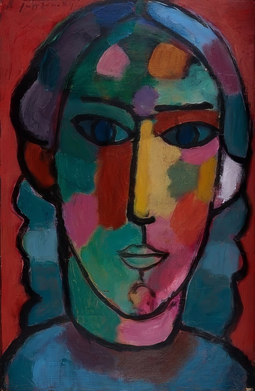 Testa di ragazza da Alexej von Jawlensky