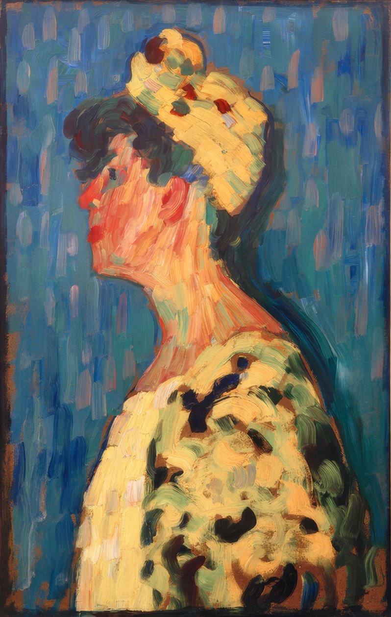 Marianne von Werefkin di profilo da Alexej von Jawlensky