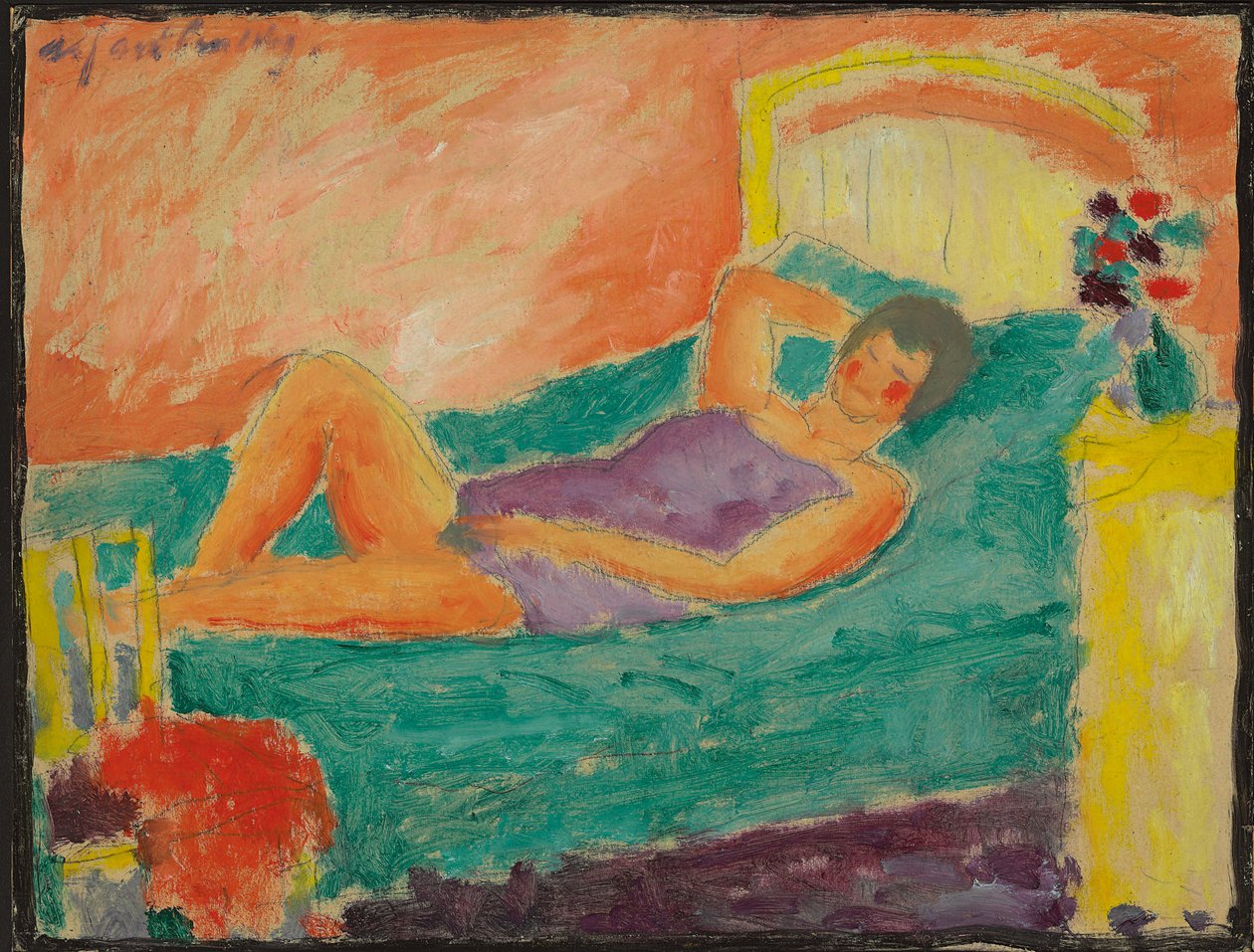 Ragazza reclinata da Alexej von Jawlensky