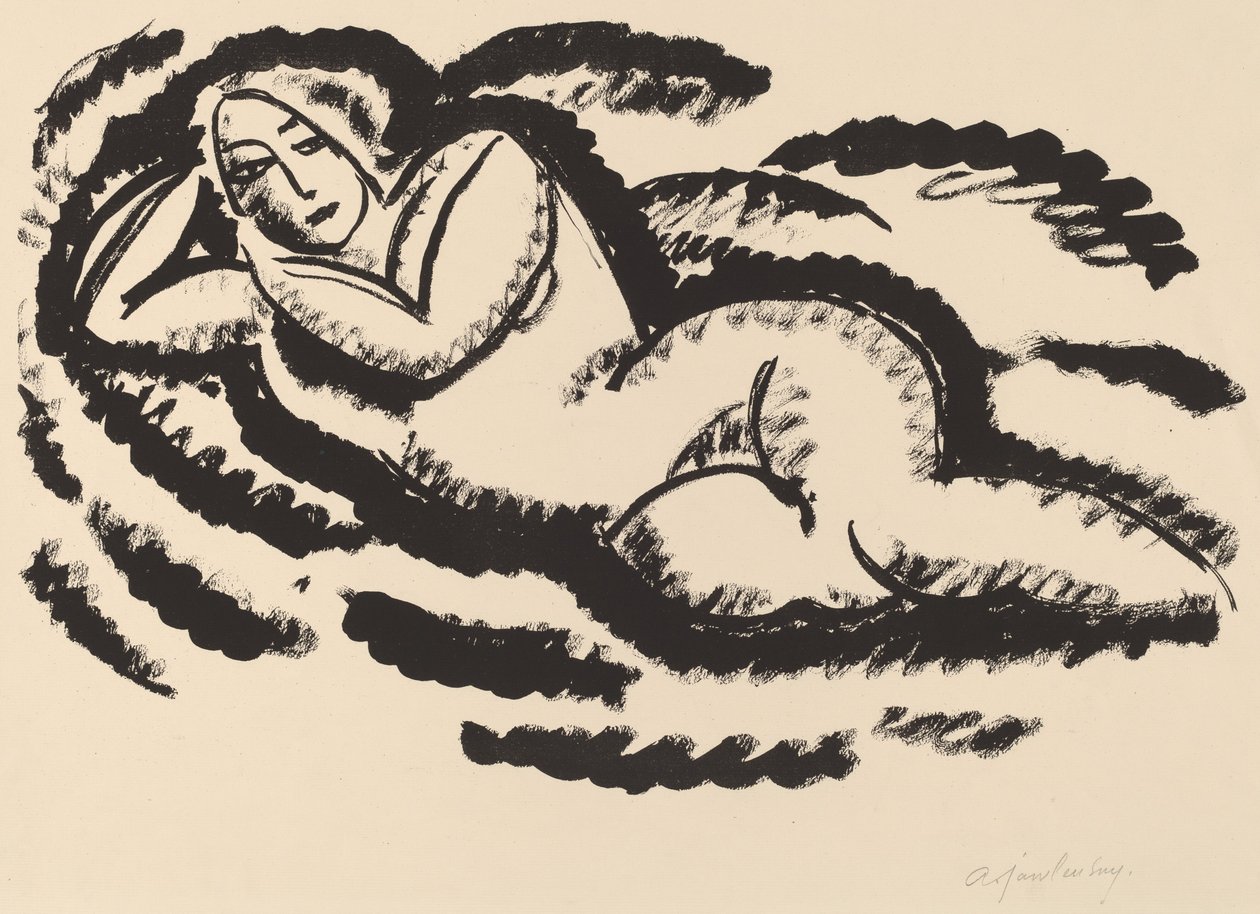 Nudo reclinato da Alexej von Jawlensky