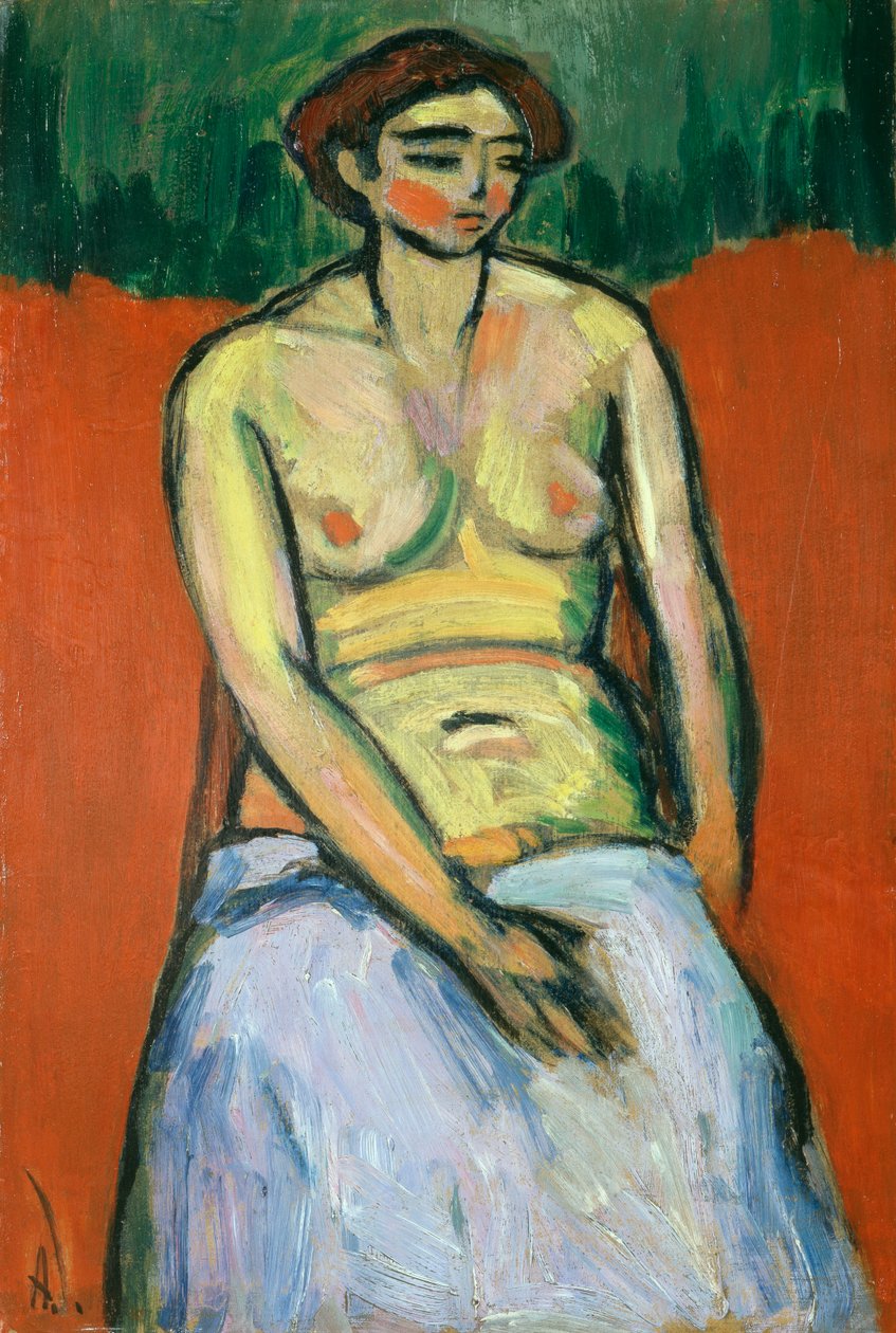 Nudo Femminile Seduto, c.1910 da Alexej von Jawlensky