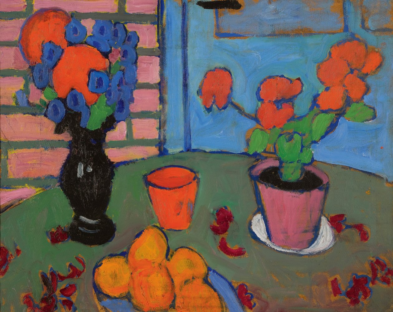 Natura morta con fiori e arance da Alexej von Jawlensky