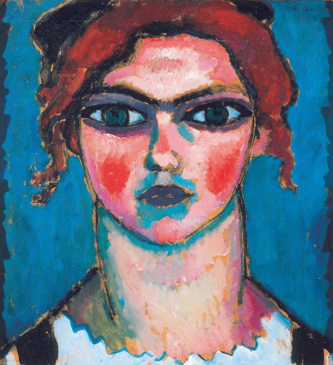 Giovane donna con occhi verdi da Alexej von Jawlensky