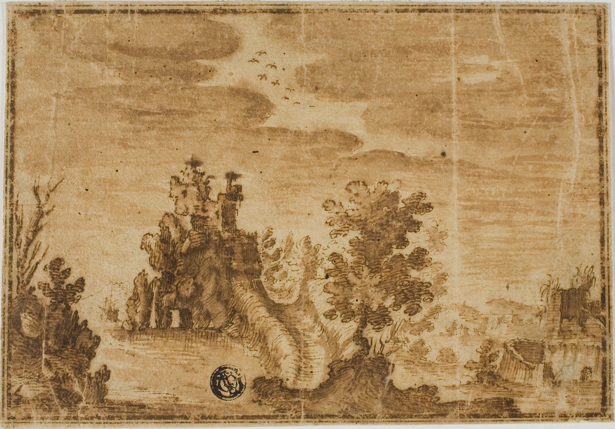 Castello delle fate nel paesaggio da Alfonso Parigi