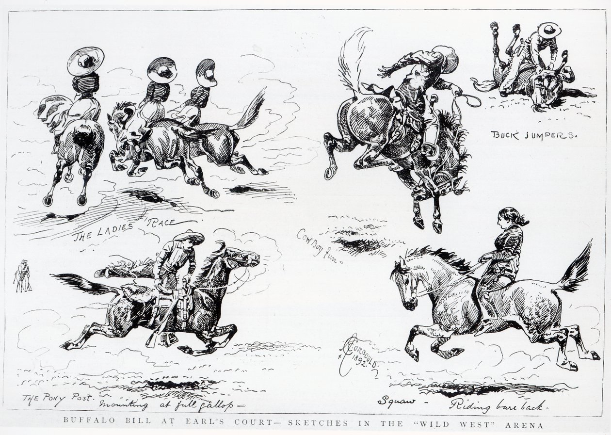 Schizzi dal Wild West Show di Buffalo Bill a Earl