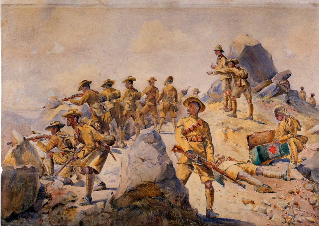 Soldati del 4° Fucilieri Gurkha, illustrazione per 