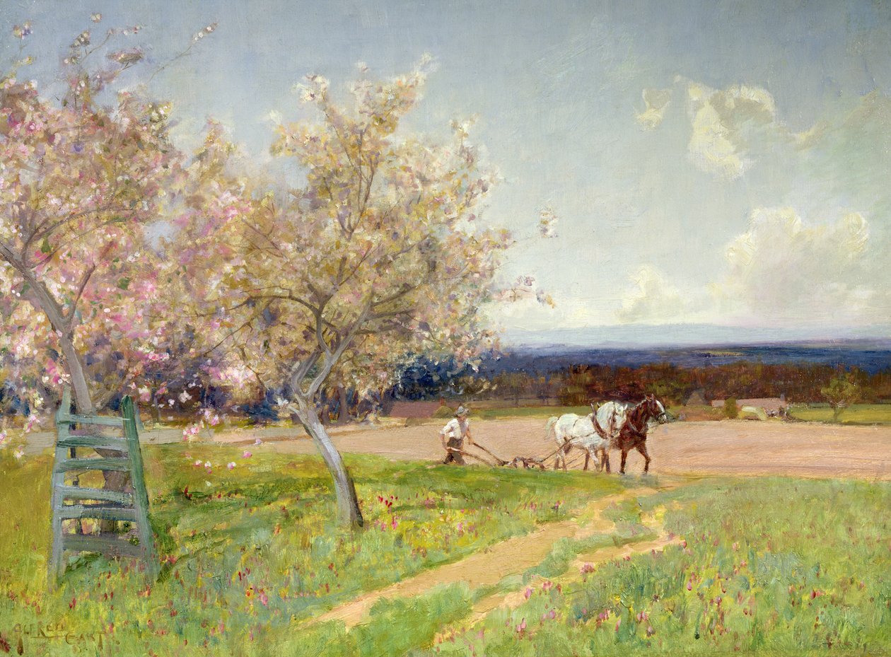 Aratura primaverile, c.1900 da Alfred East