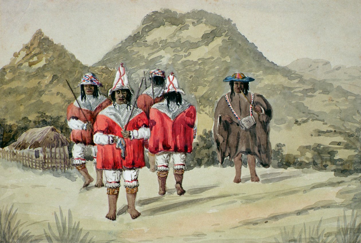Indios danzanti, c.1875 da Alfred Gustin
