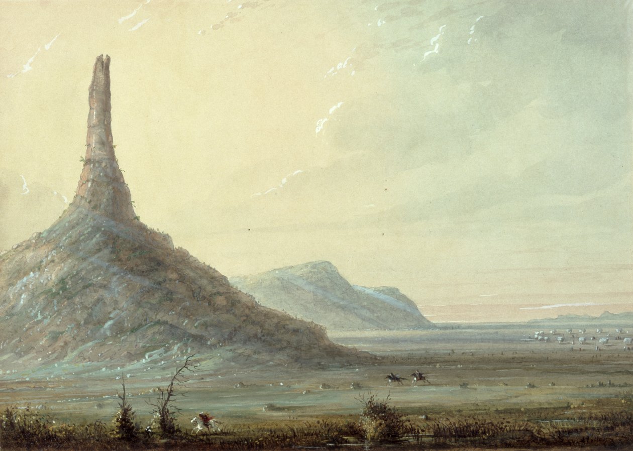 Chimney Rock, 1837 da Alfred Jacob Miller