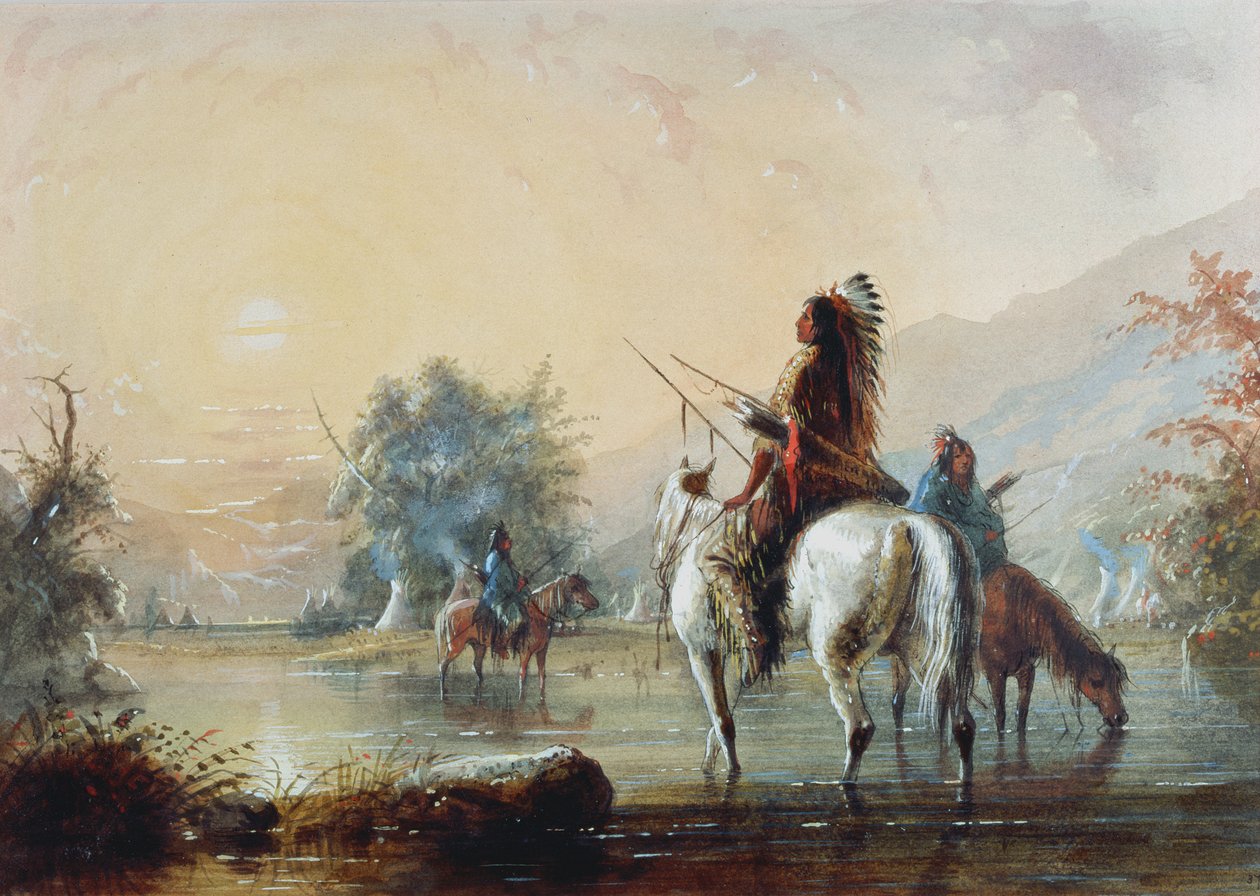 Accampamento dei Corvi, 1837 da Alfred Jacob Miller