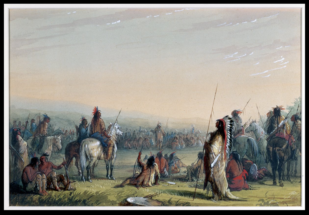 Consiglio indiano, 1837 da Alfred Jacob Miller