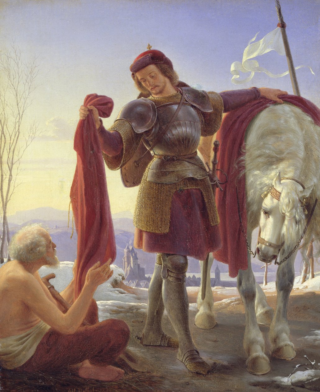 San Martino e il mendicante, 1836 da Alfred Rethel