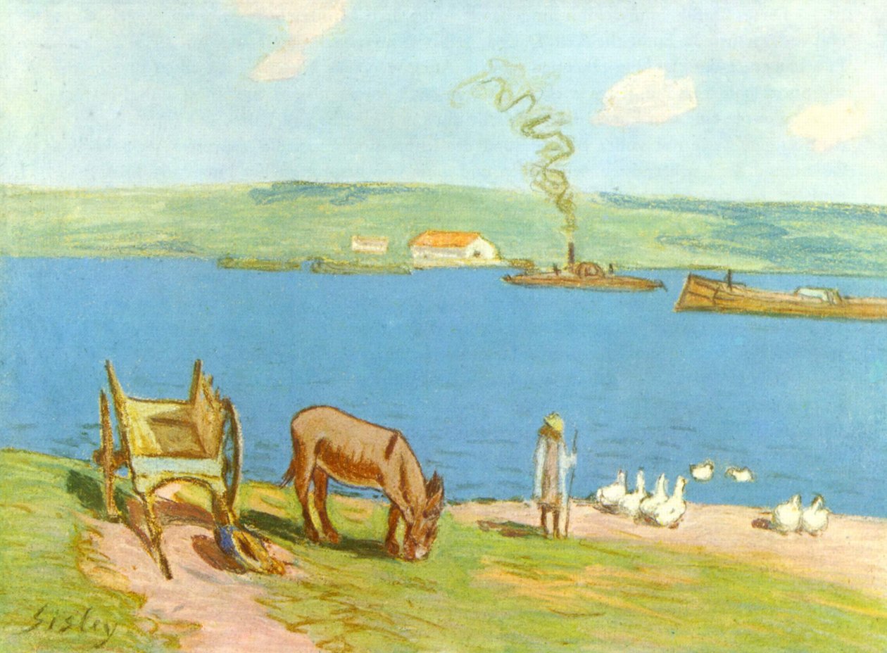 Riva del fiume da Alfred Sisley