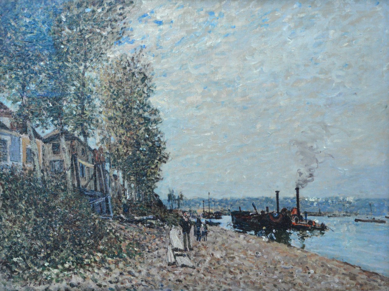 Il rimorchiatore sul Loing, Saint-Mammès da Alfred Sisley