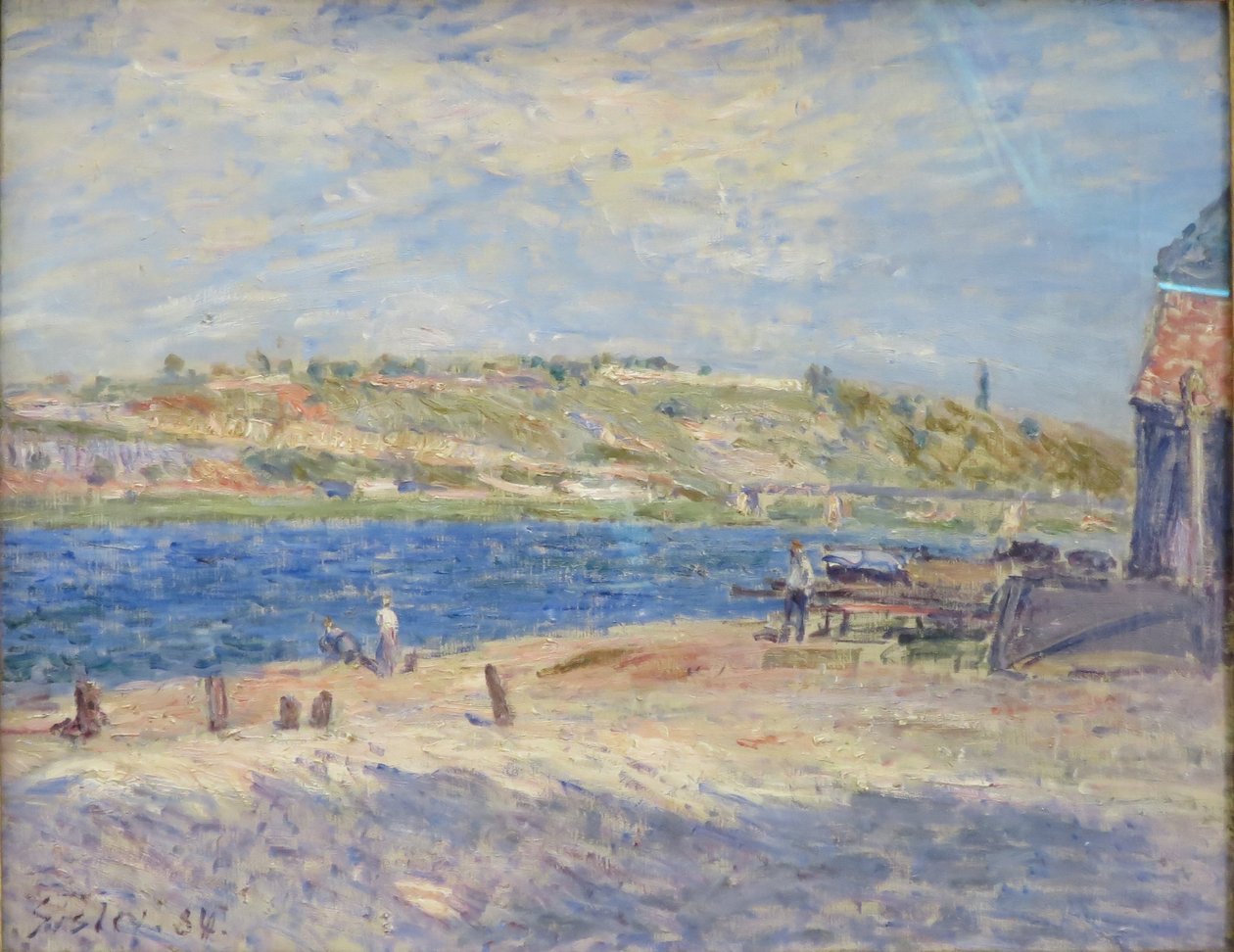 Riva del fiume a Saint-Mammès da Alfred Sisley