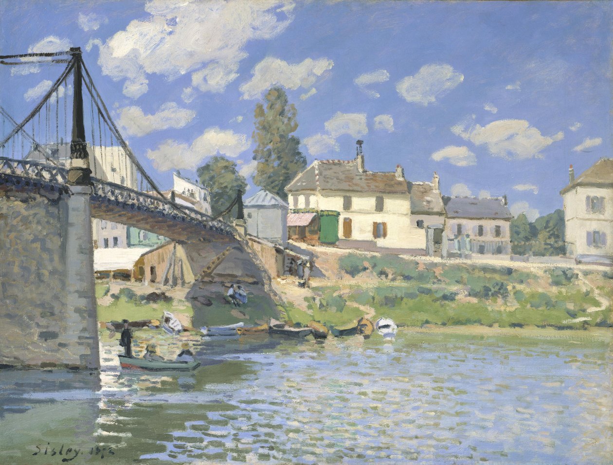 Il ponte a Villeneuve-la-Garenne da Alfred Sisley