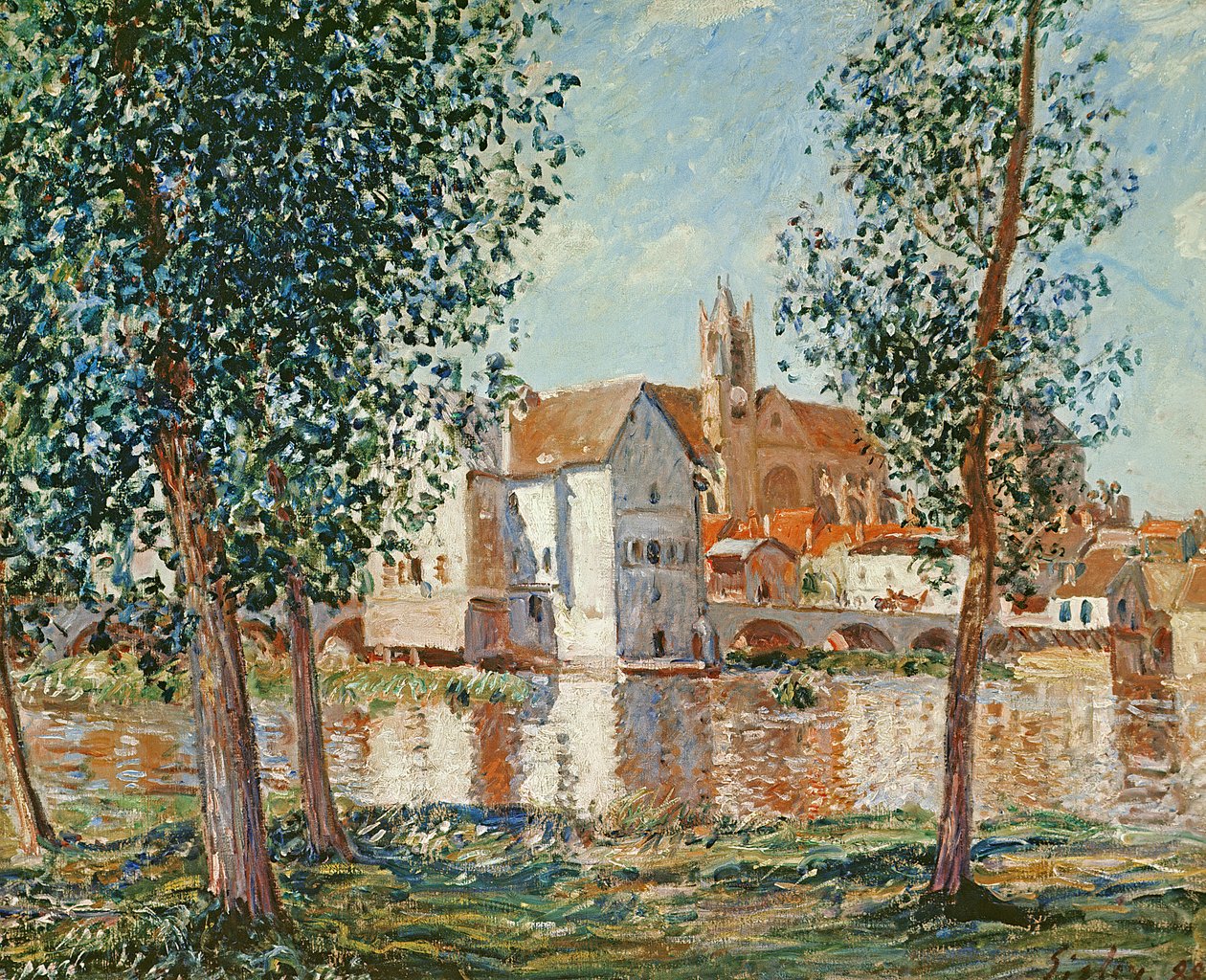 Il Loing a Moret, mattina di settembre da Alfred Sisley