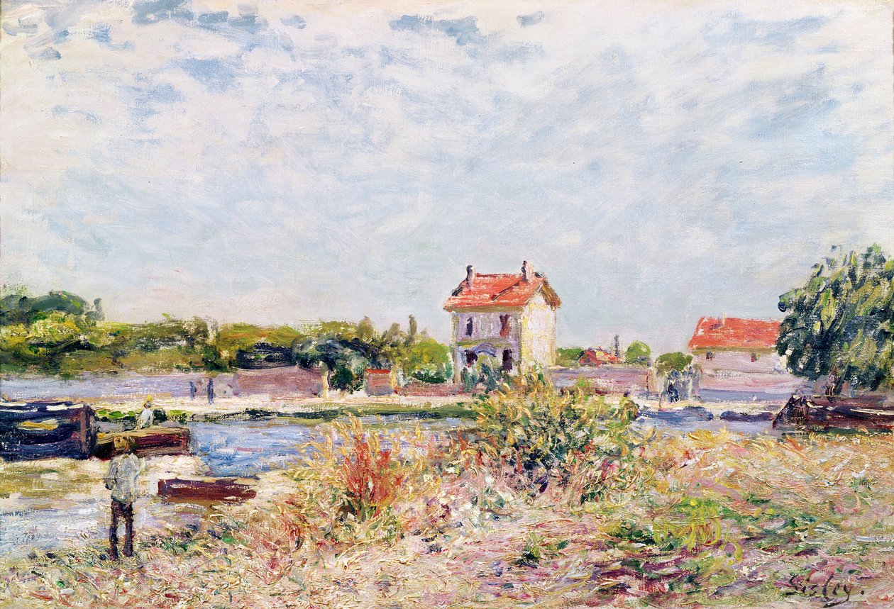 Il Loing a Saint-Mammes, 1885 da Alfred Sisley