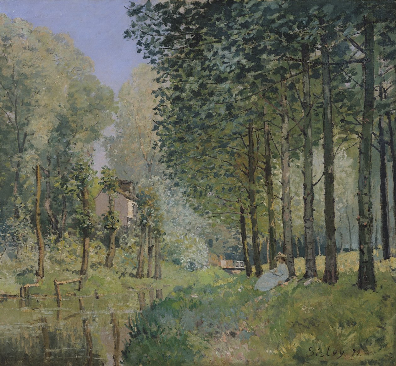 Il riposo presso il ruscello. Bordo del bosco, 1872 da Alfred Sisley