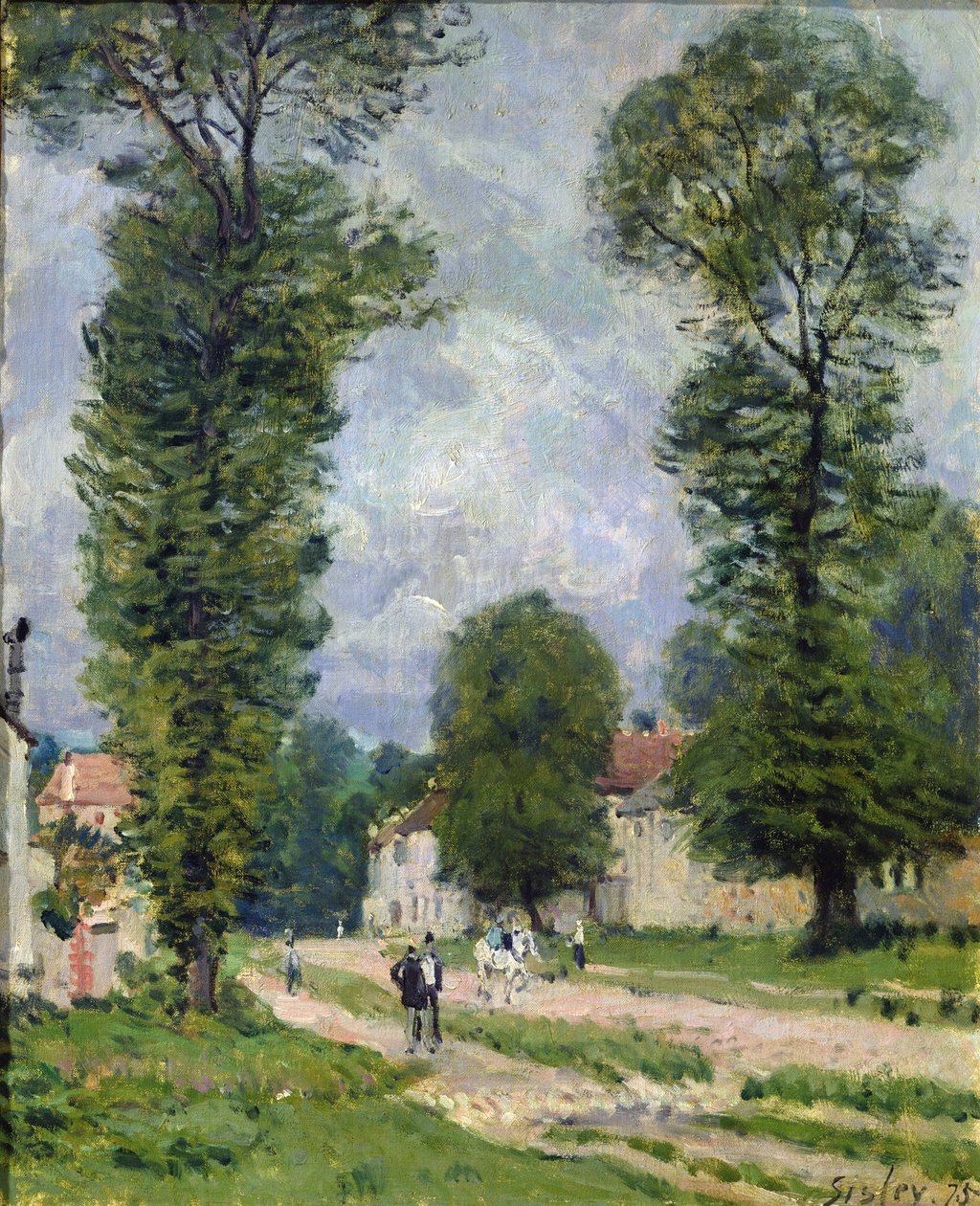 La strada per Marly-le-Roi, o La strada per Versailles, 1875 da Alfred Sisley