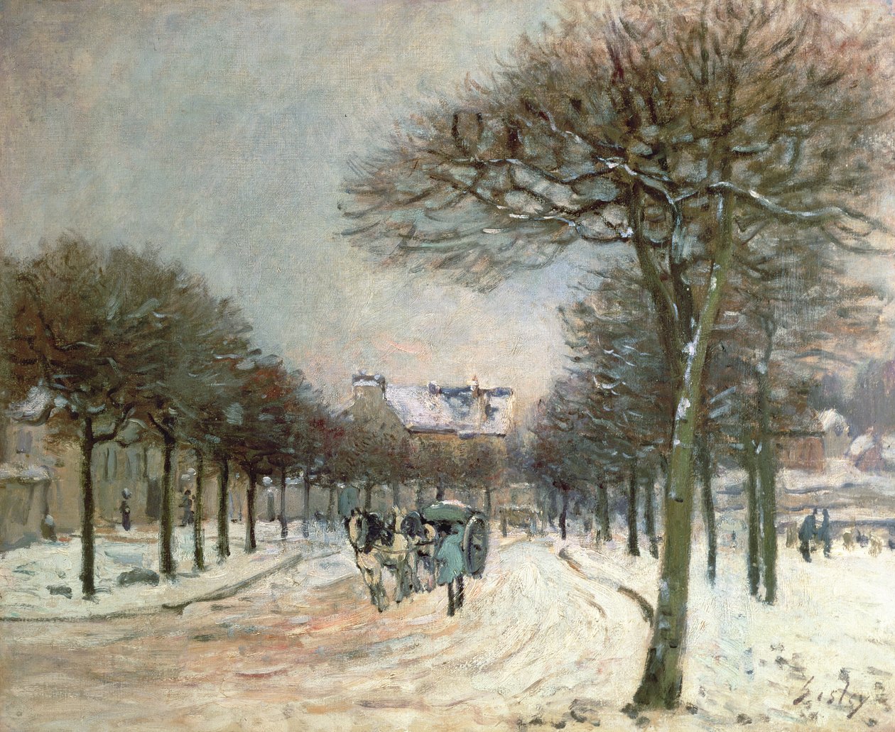 La strada per Saint-Germain a Marly, 1874-5 da Alfred Sisley