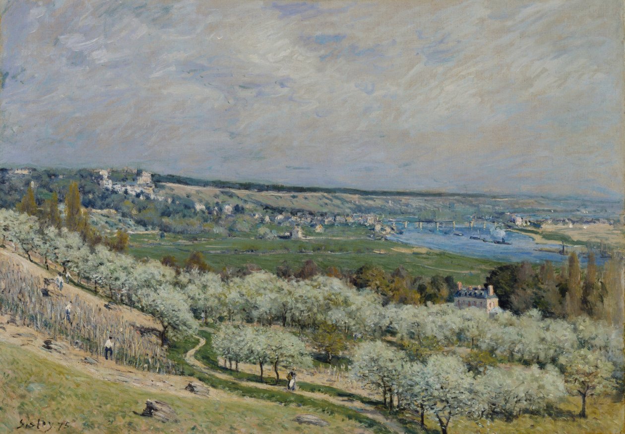 La terrazza a Saint-Germain, primavera da Alfred Sisley