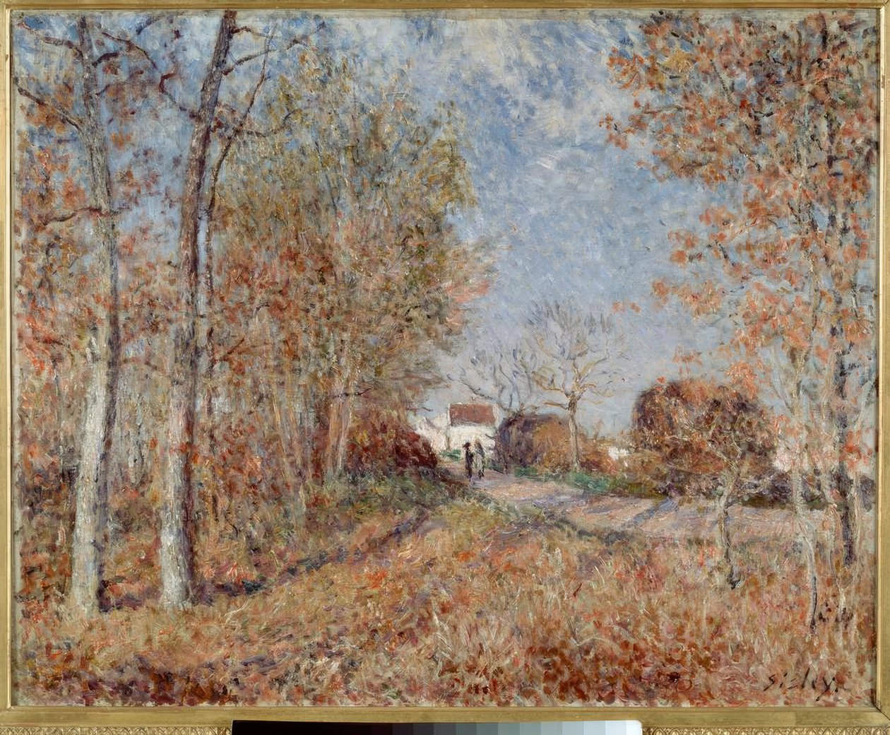Un angolo di bosco a Sablons, detto La strada al margine del bosco da Alfred Sisley
