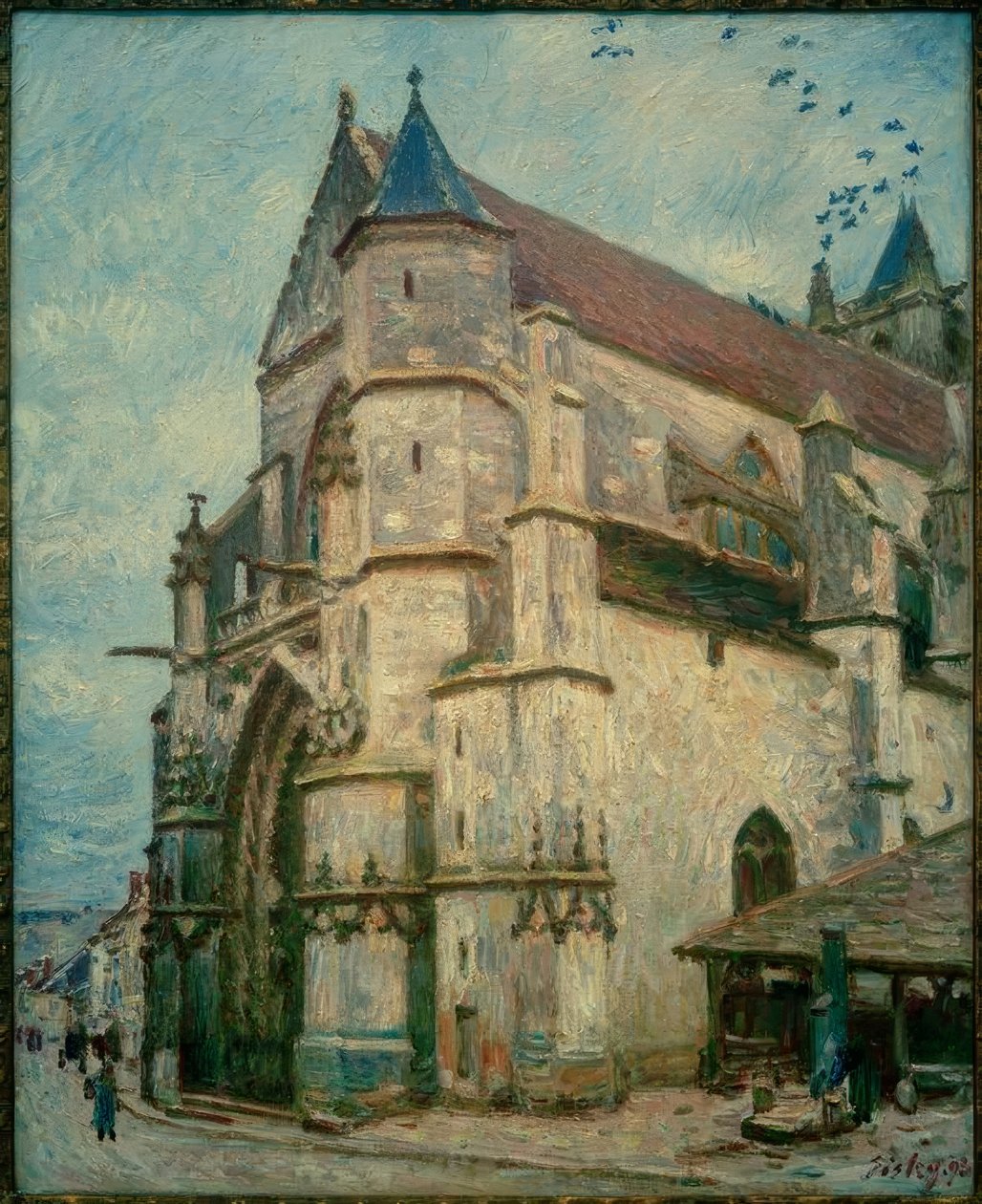 Una vecchia chiesa, pomeriggio da Alfred Sisley