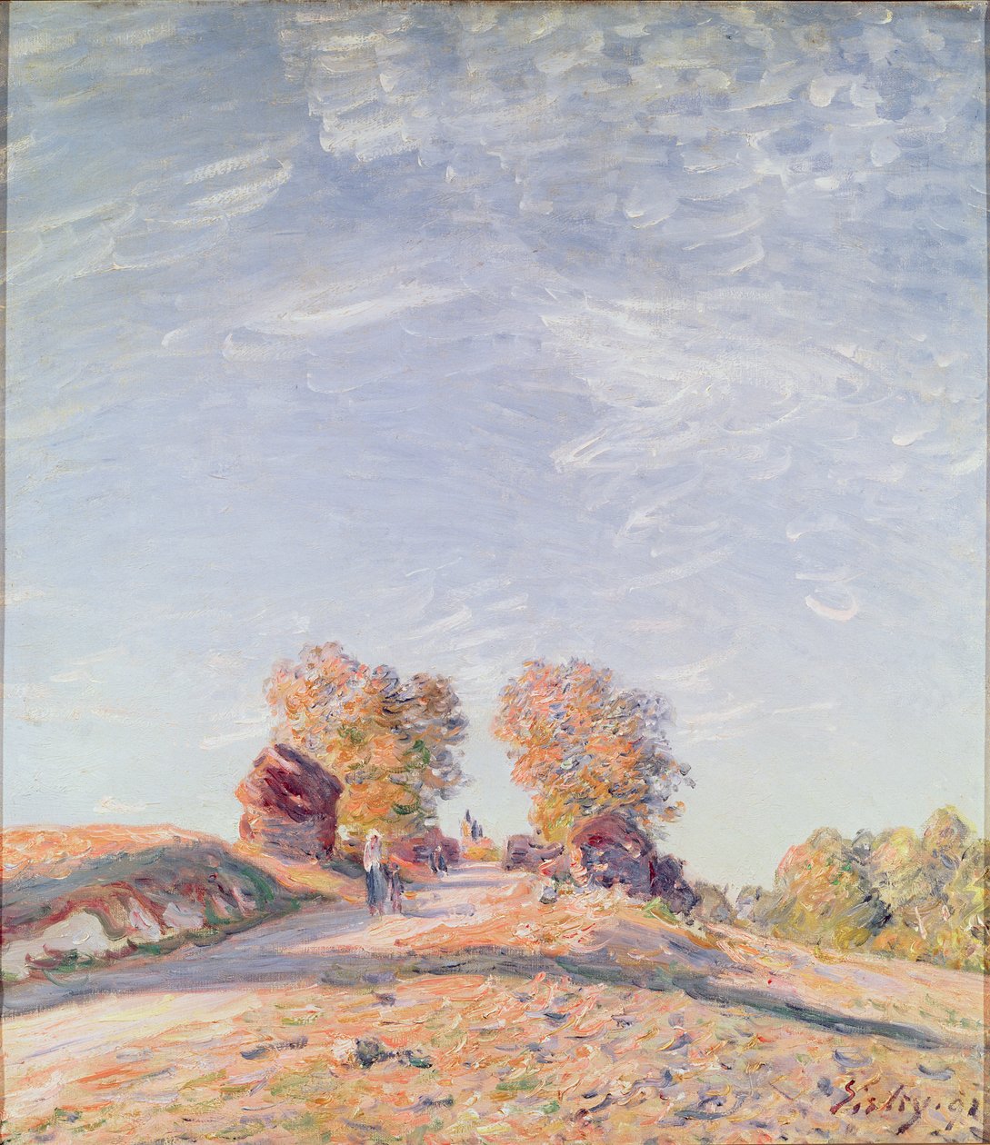 Strada in salita al sole, 1891 da Alfred Sisley
