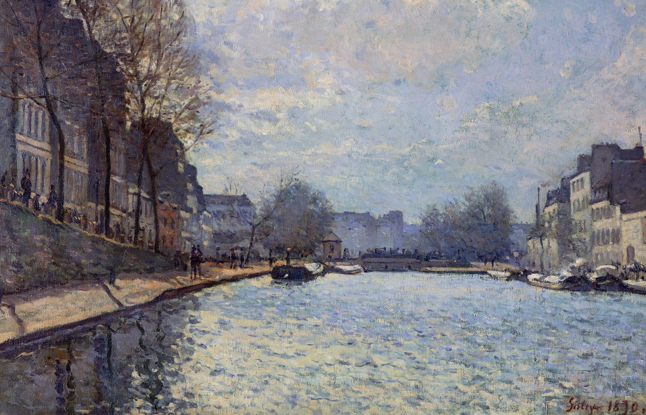 Veduta del Canal Saint-Martin, Parigi, 1870 da Alfred Sisley