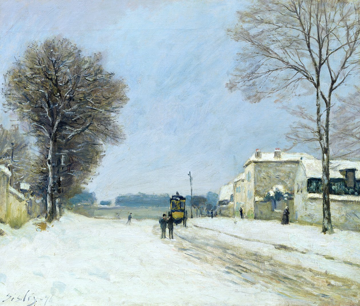 Inverno, effetto neve, 1876 da Alfred Sisley