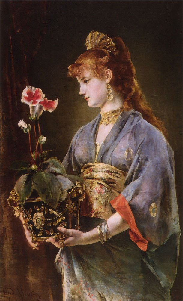 Ritratto di una donna da Alfred Emile Stevens