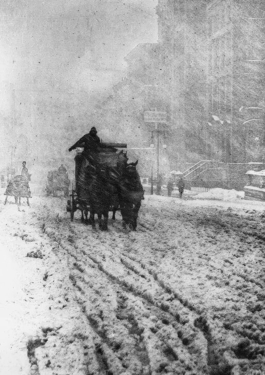 New York, Fifth Avenue / Tempesta di neve da Alfred Stieglitz