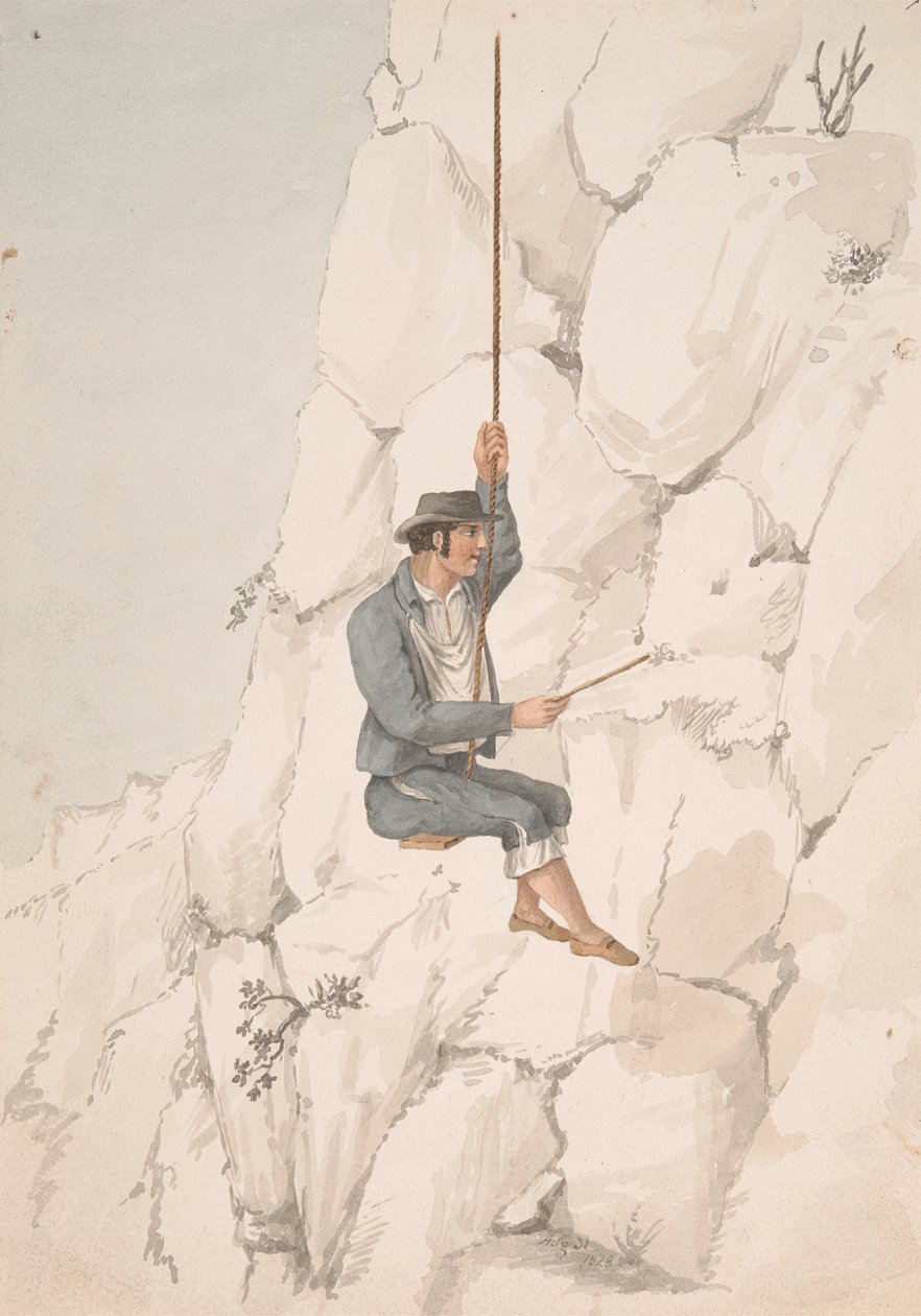 Gomero, raccoglitore di Orchilla da Alfred Diston
