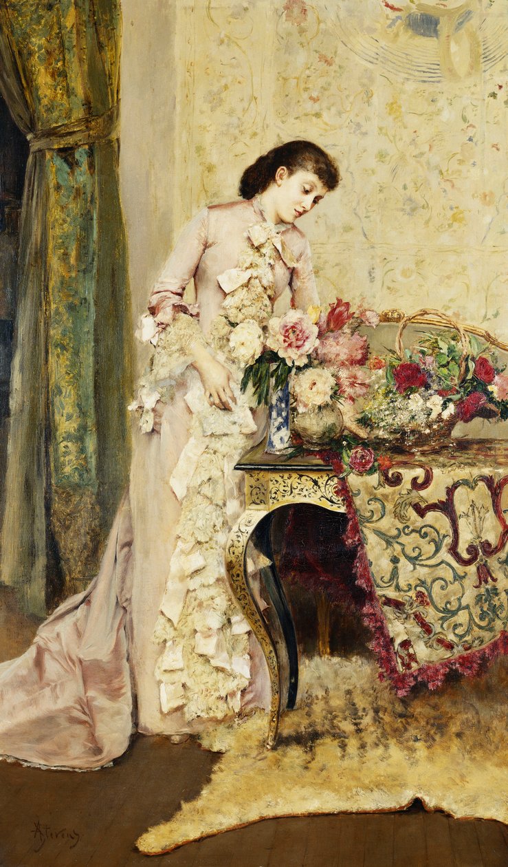 Composizione floreale da Alfred Emile Stevens