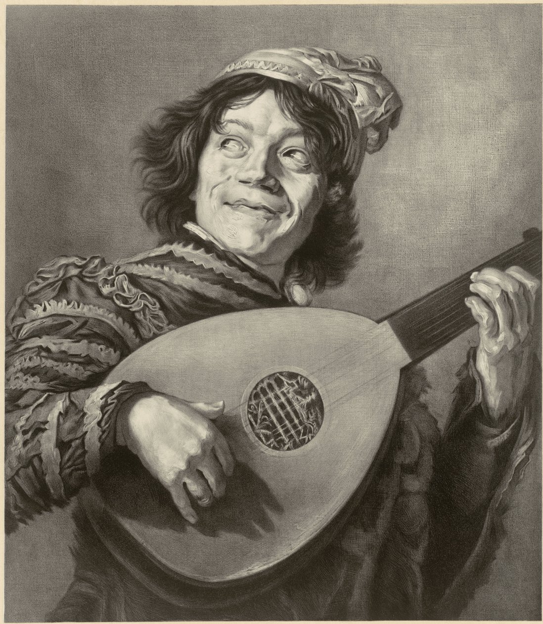 Il buffone, da Frans Hals da Alfred Louis Bahuet