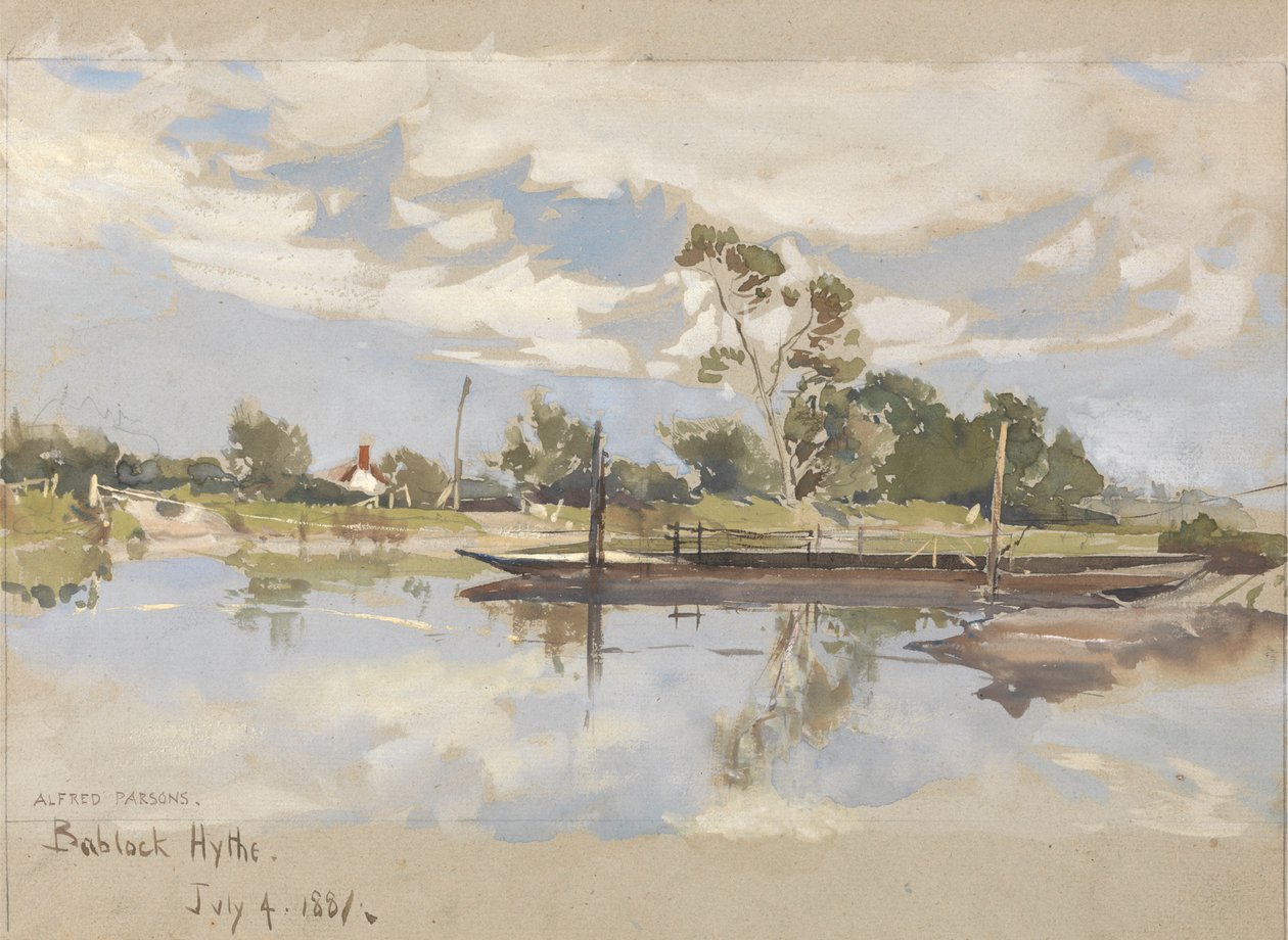 Bablock Hythe, vicino a Oxford da Alfred Parsons