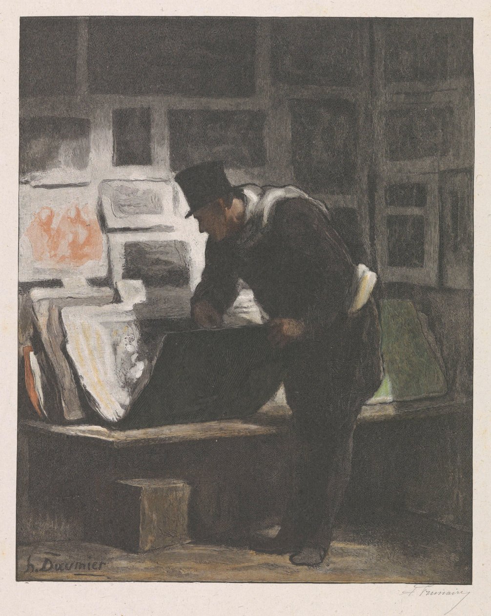 Collezionista di stampe da Alfred Prunaire (signed by artist)