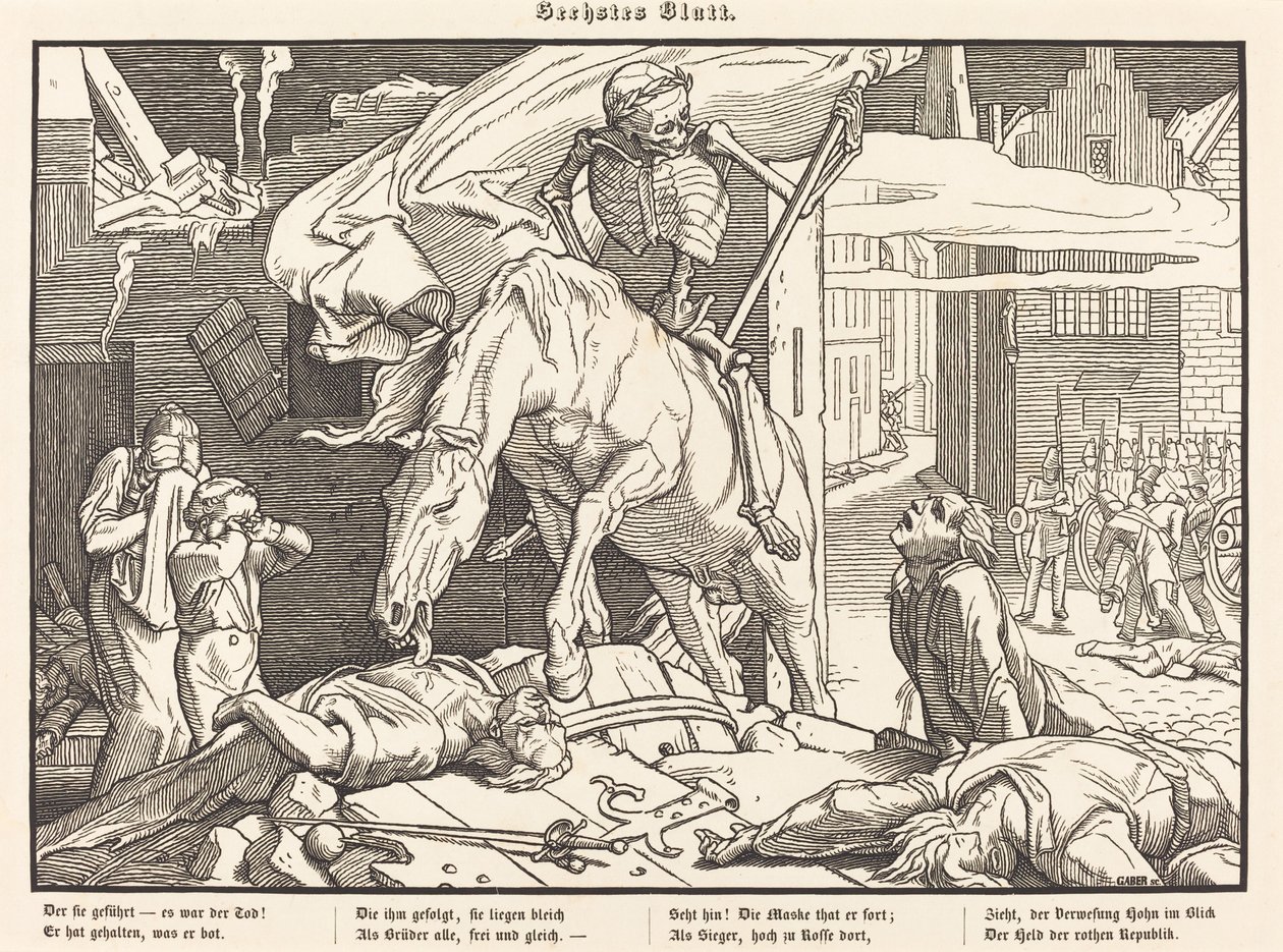 Anche una danza macabra VI da Alfred Rethel