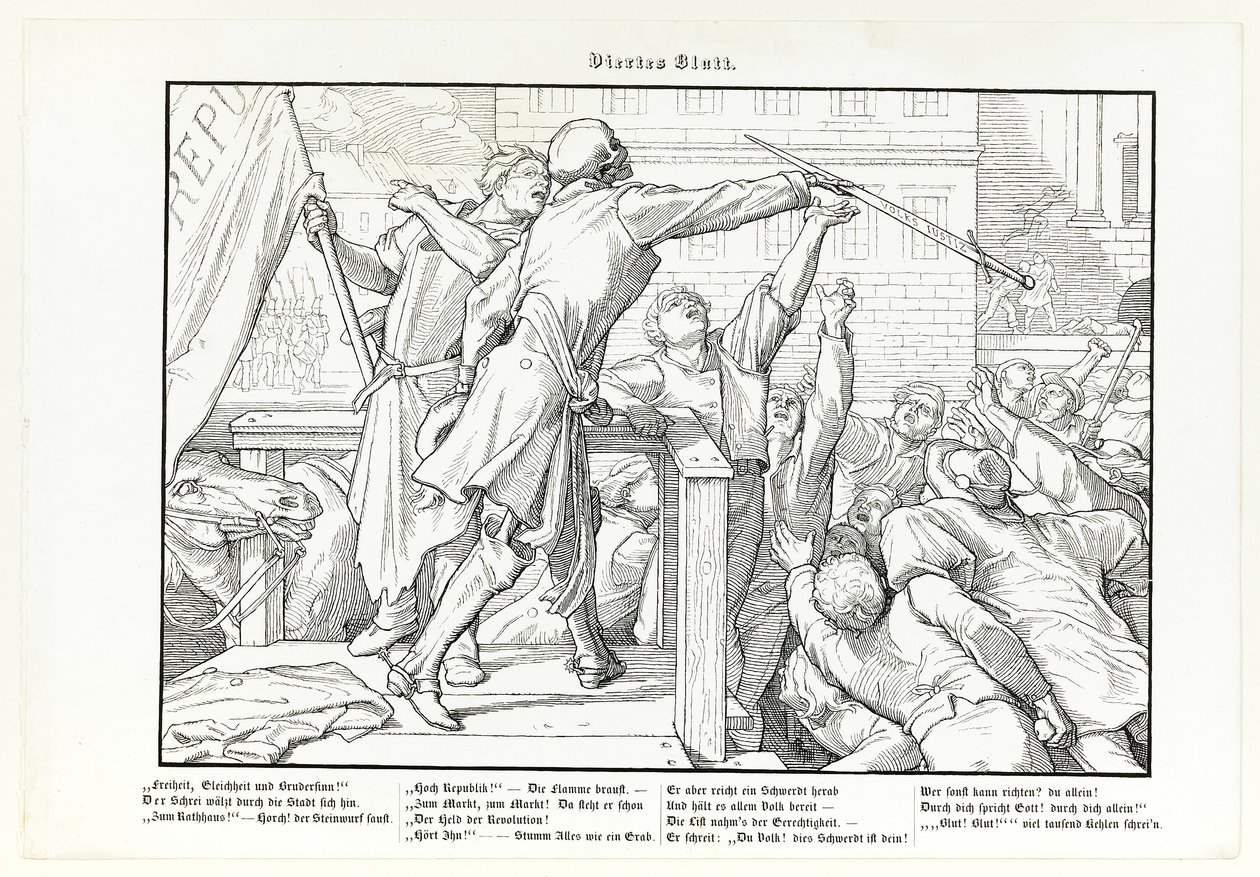 Anche una Danza Macabra, tavola IV da Alfred Rethel