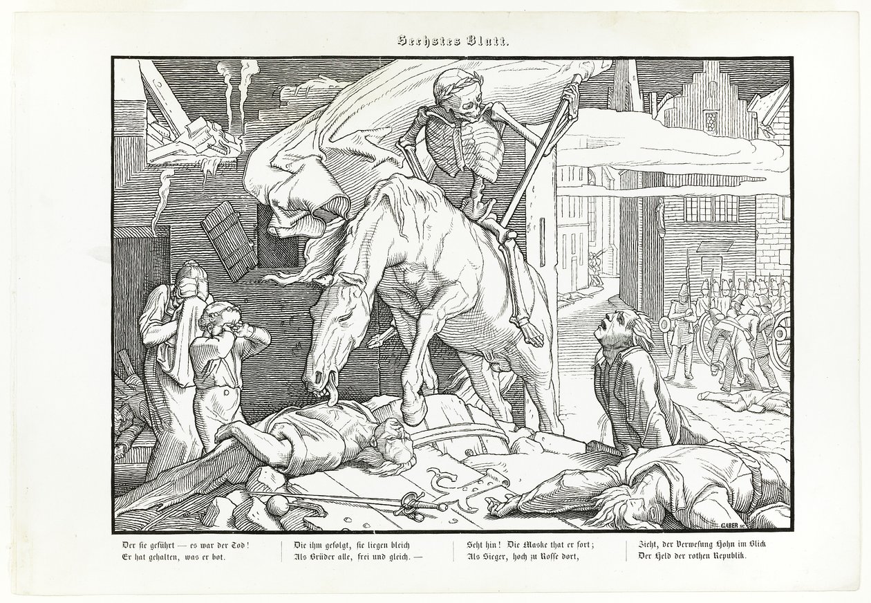 Anche una danza di morte, piatto VII da Alfred Rethel