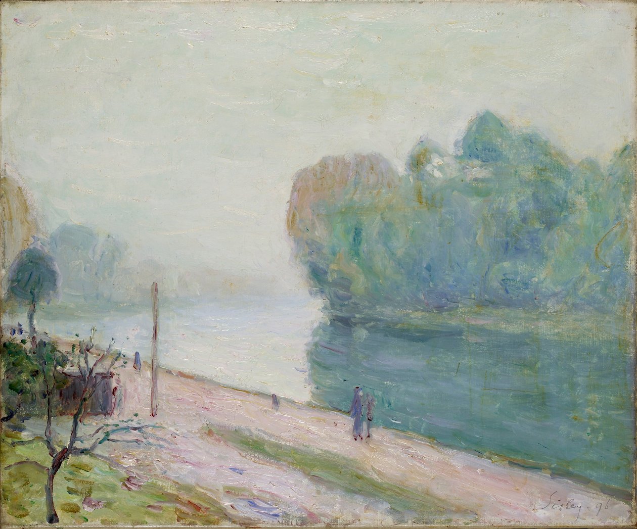 Una curva del fiume Loing da Alfred Sisley