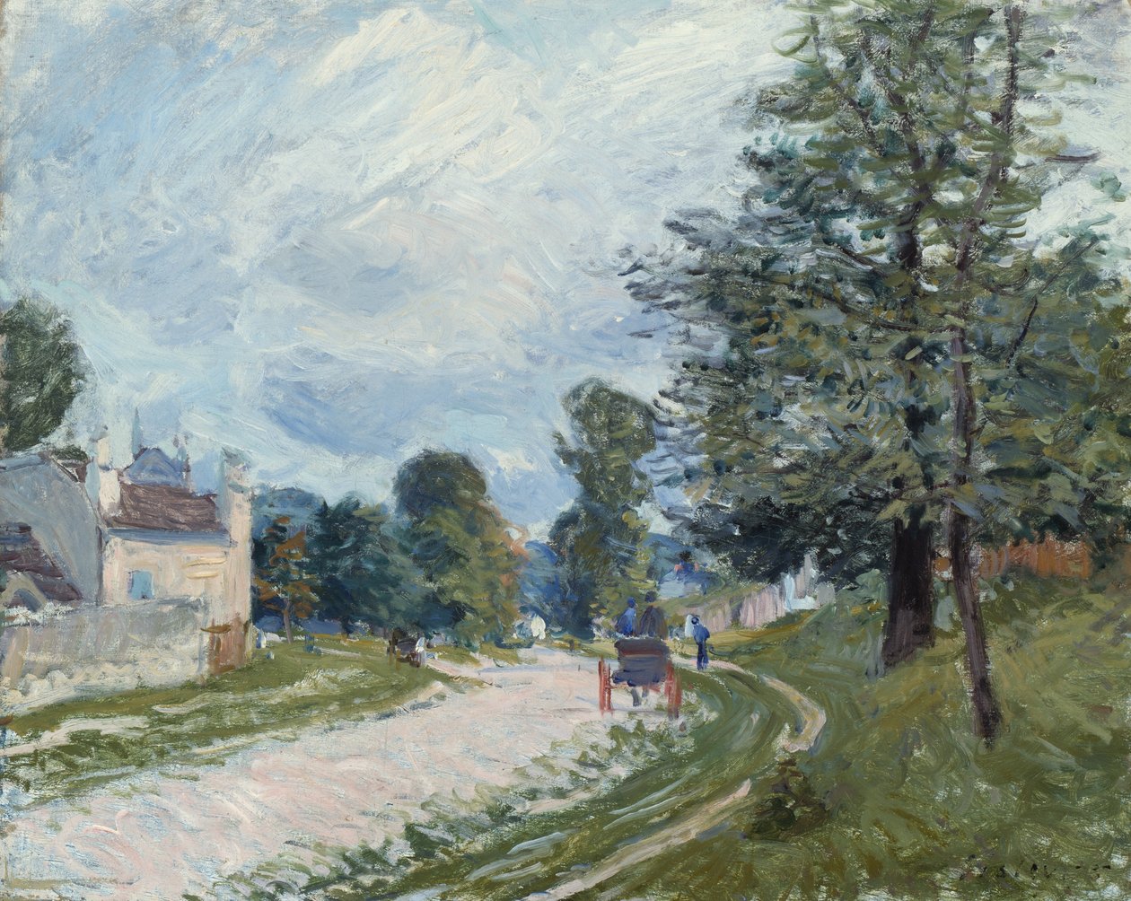 Una curva nella strada da Alfred Sisley