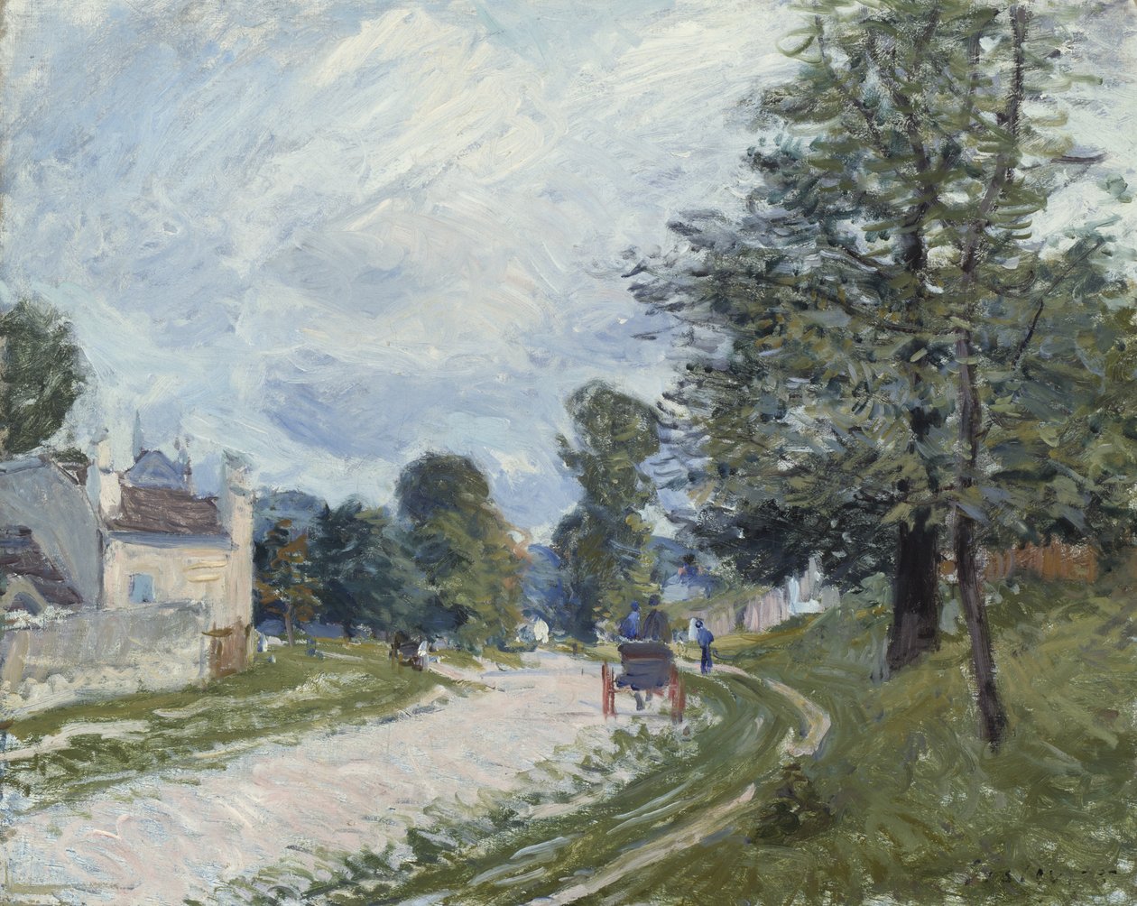 Una curva nella strada da Alfred Sisley