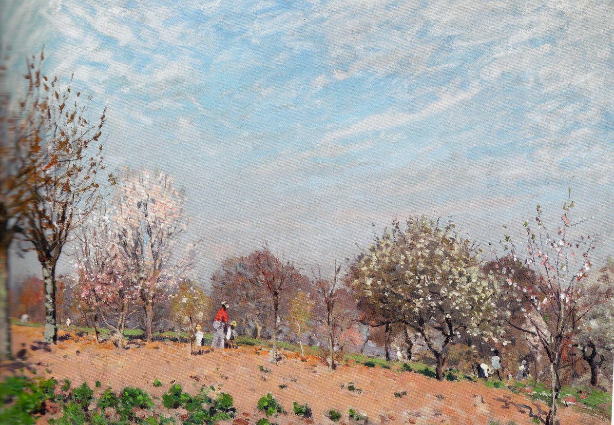 Meli in fiore a Louveciennes da Alfred Sisley