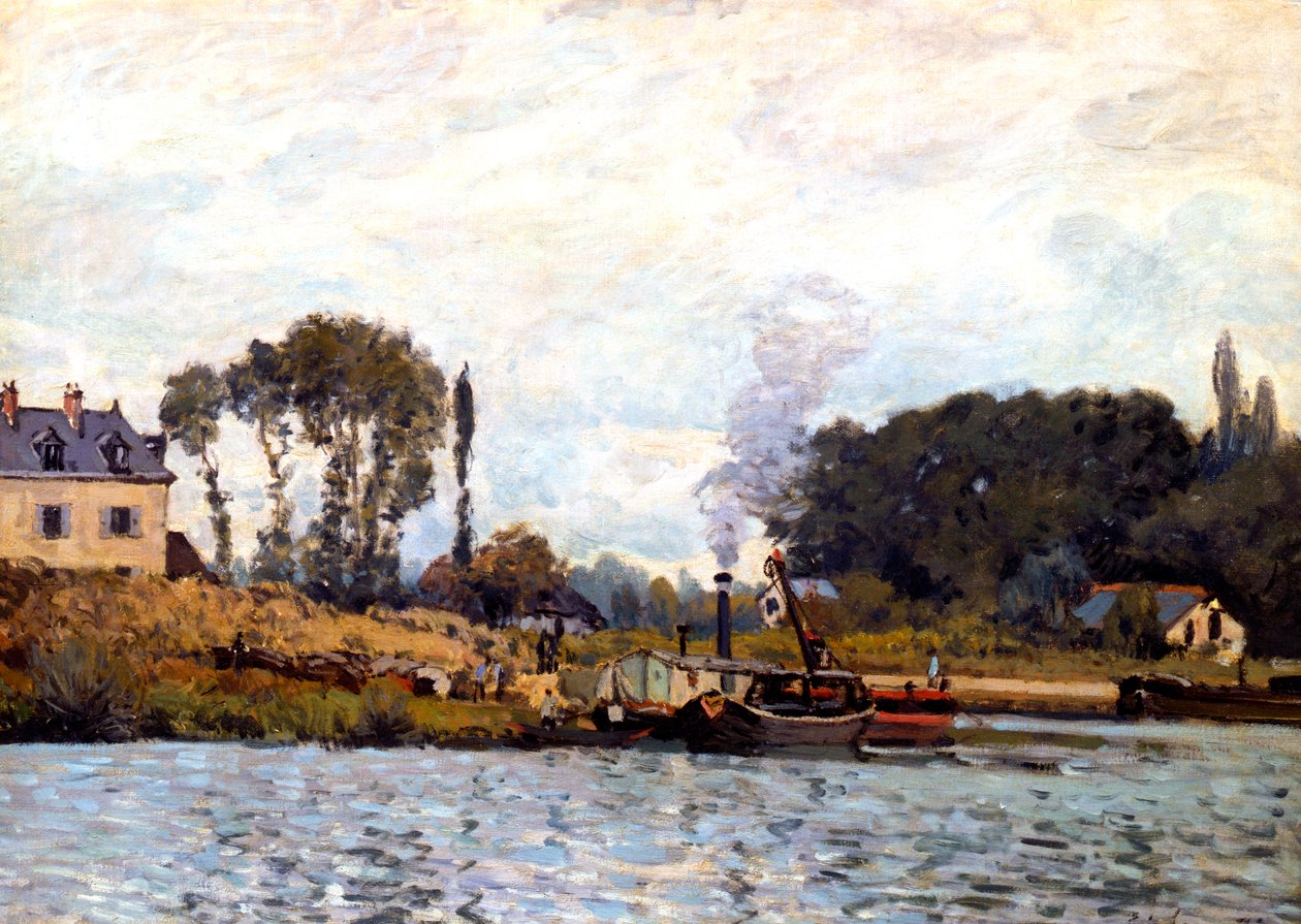 Barche sul canale, 1873 da Alfred Sisley