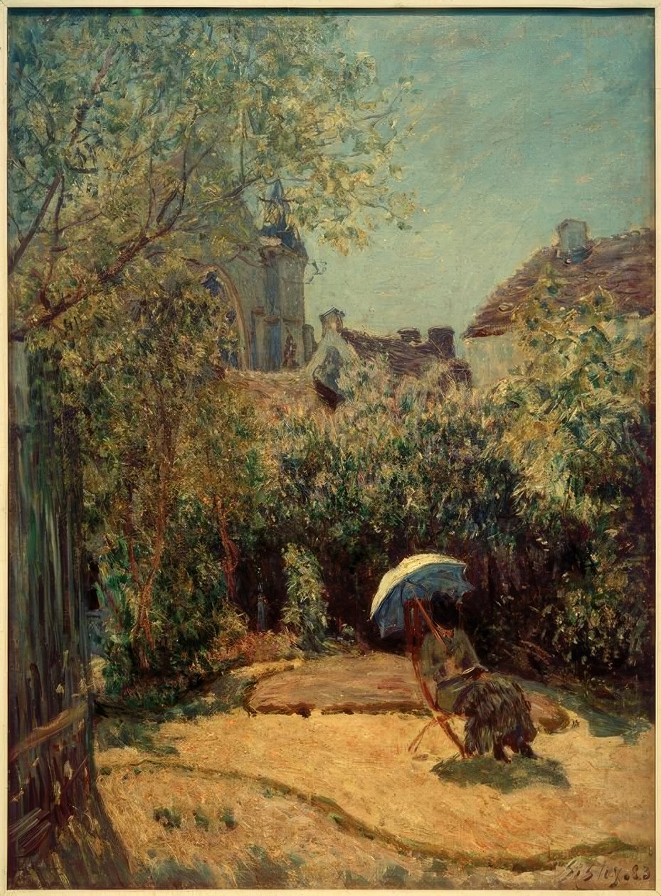 Donna con ombrello - Scena estiva da Alfred Sisley