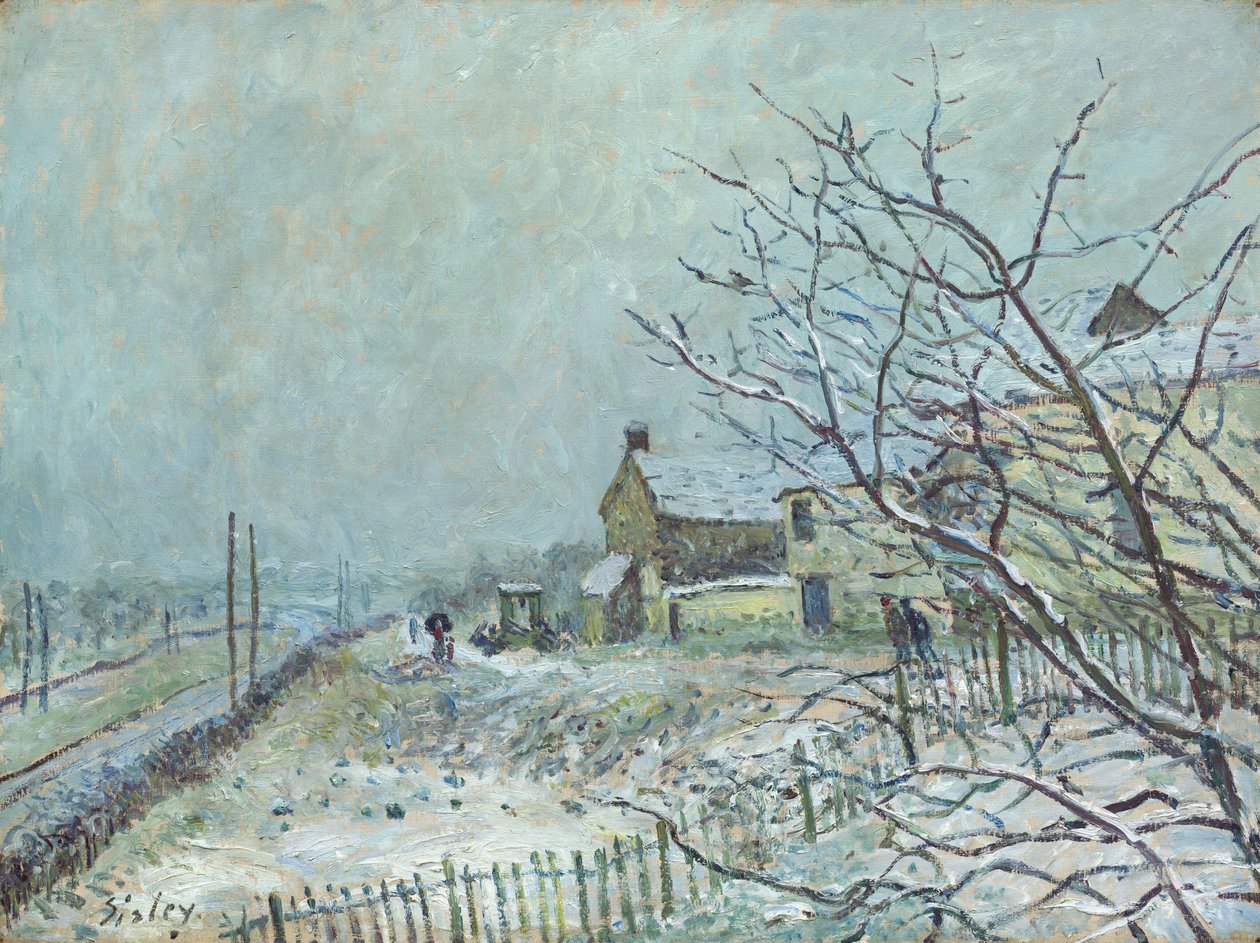 Prima neve a Veneux-Nadon, 1878 da Alfred Sisley